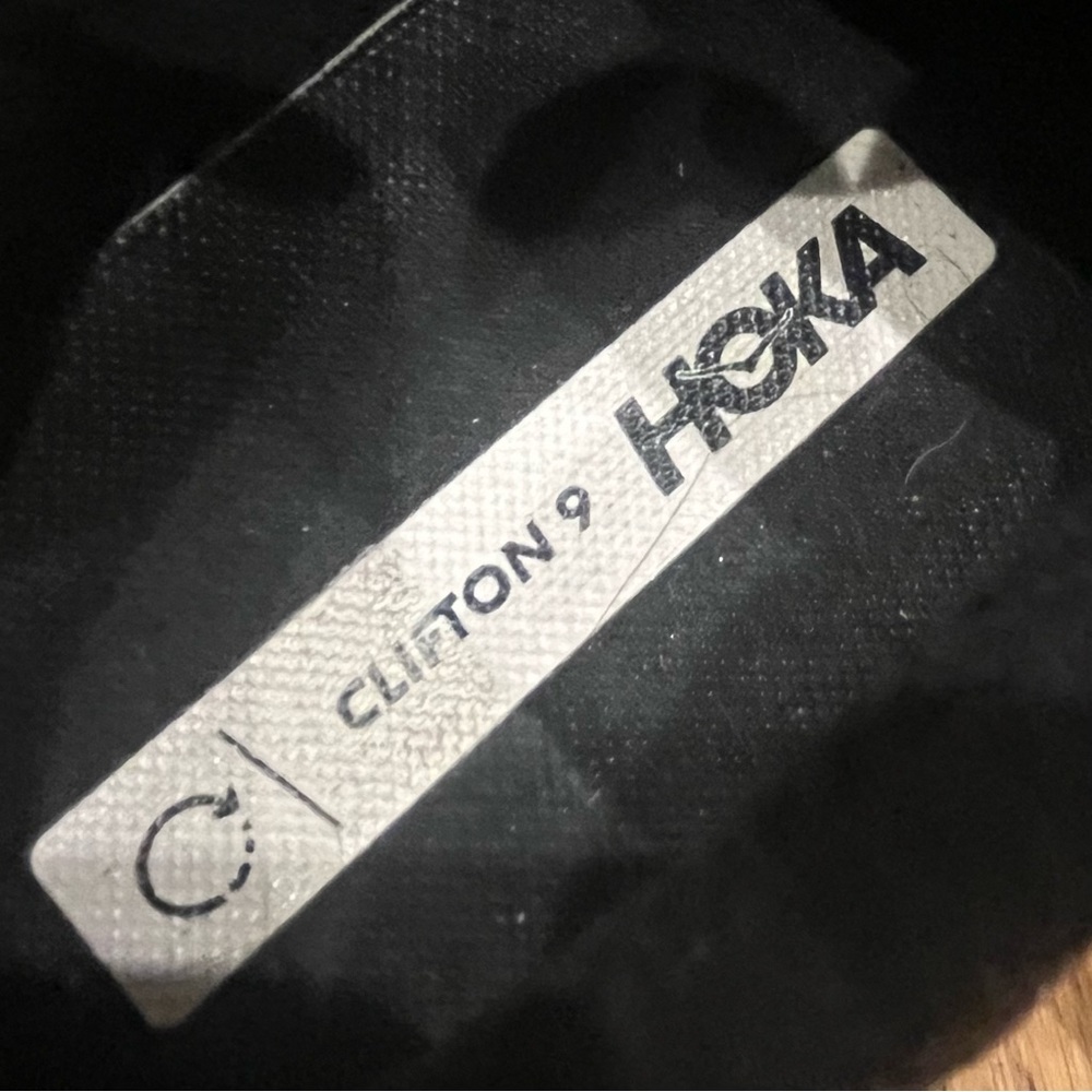 HOKA One One Clifton 9 Sneakers in Black and White - Picture 16 of 16